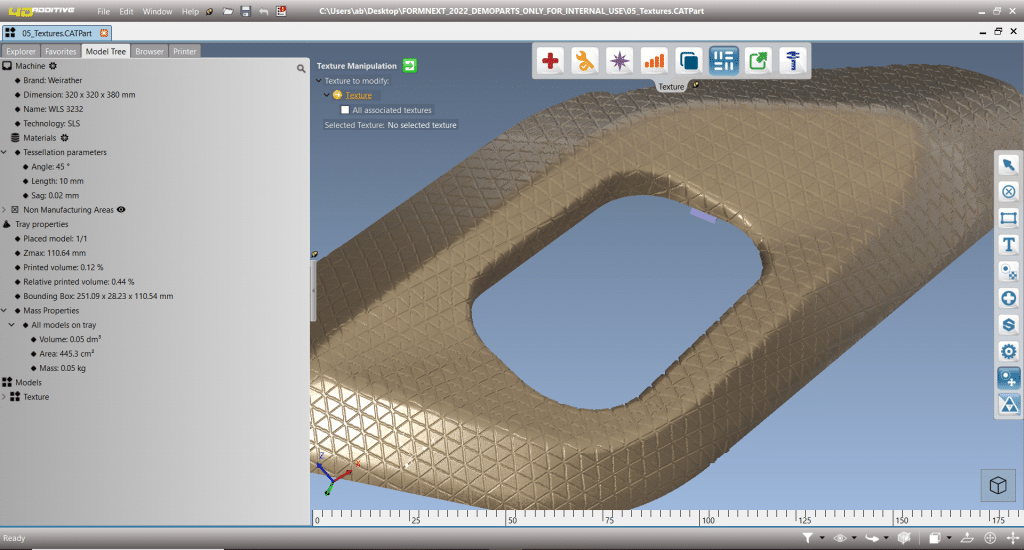 Software GUI textures surface gold triangles